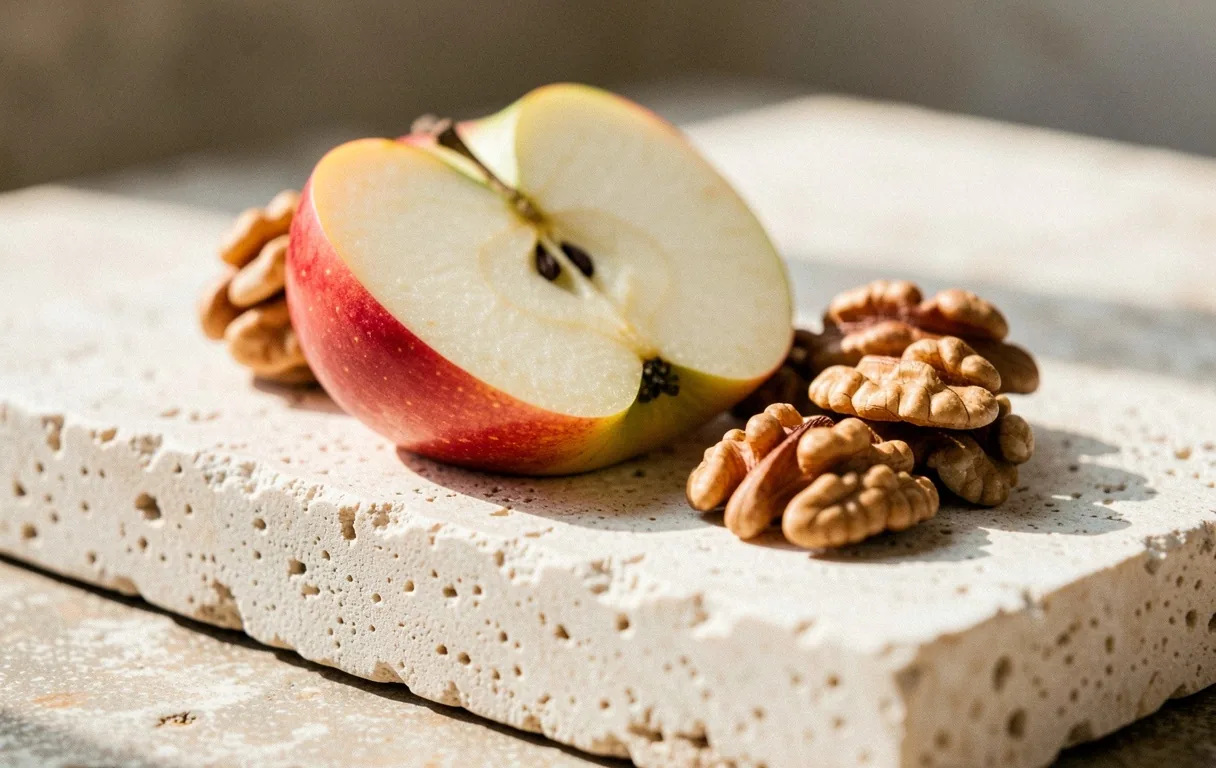 Ingrediente naturale pe un plan de lucru din piatră